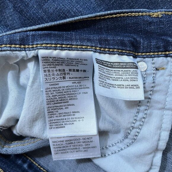 Levis Jorts Stretch Bermuda‎ Shorts, Sz 33, Dark Wash Denim, Zip Front Al… - Picture 4 of 5